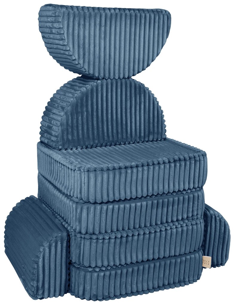 MeowBaby® Churros detská pohovka Max, Midnight Blue