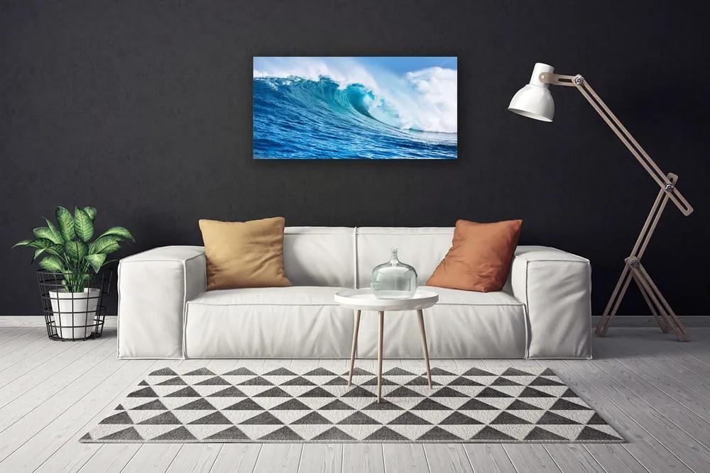 Obraz Canvas Vlny more nebo mraky 125x50 cm