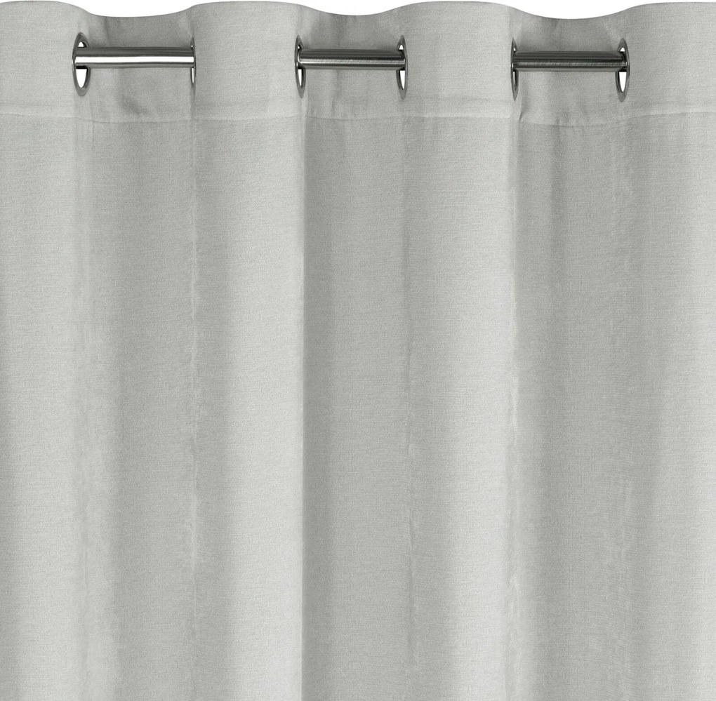 ZÁVES NA KRÚŽKOCH VANI 140X250 CM STRIEBORNÁ