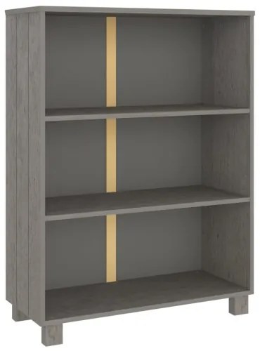 vidaXL Knižnica bledosivá 85x35x112 cm masívne borovicové drevo-