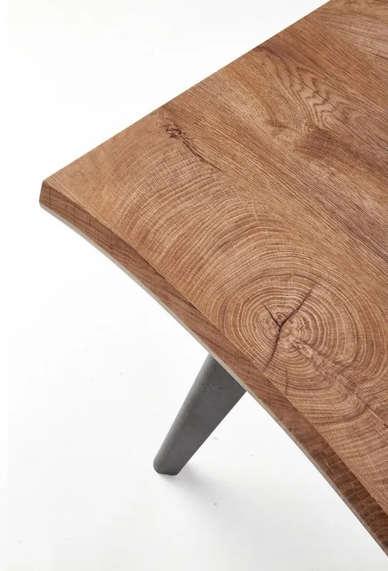 Jedálenský stôl Dickson 120 cm, prírodné drevo / čierna