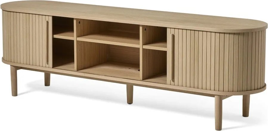 TV stolík v dekore duba v prírodnej farbe 180x56x40 cm Meta – Unique Furniture