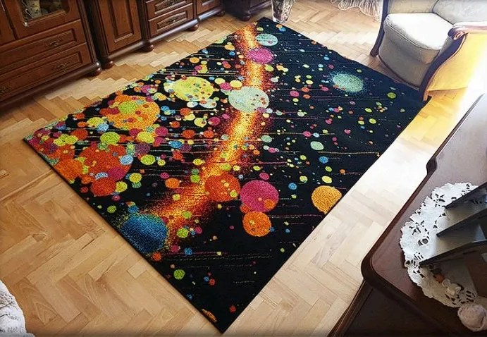 Moderný viacfarebný koberec Magic Cosmos – geometrický vzor Rozmer: 60x100 cm