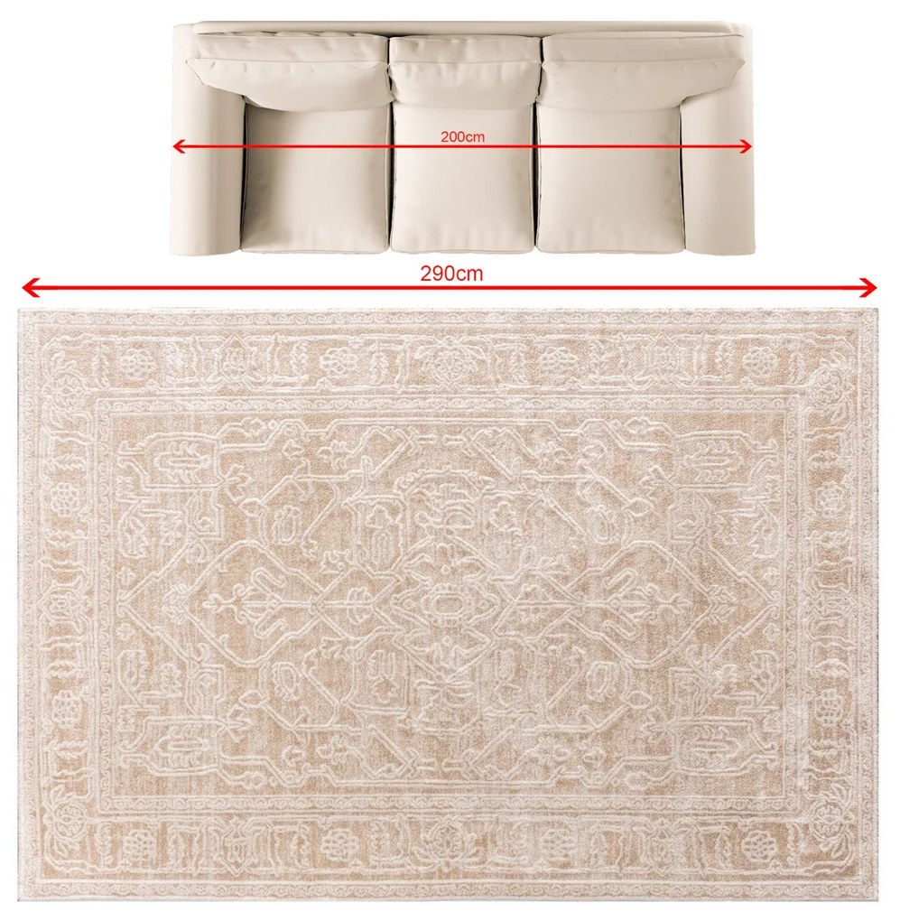 Koberec Caldera cream/camel 200x290 cm