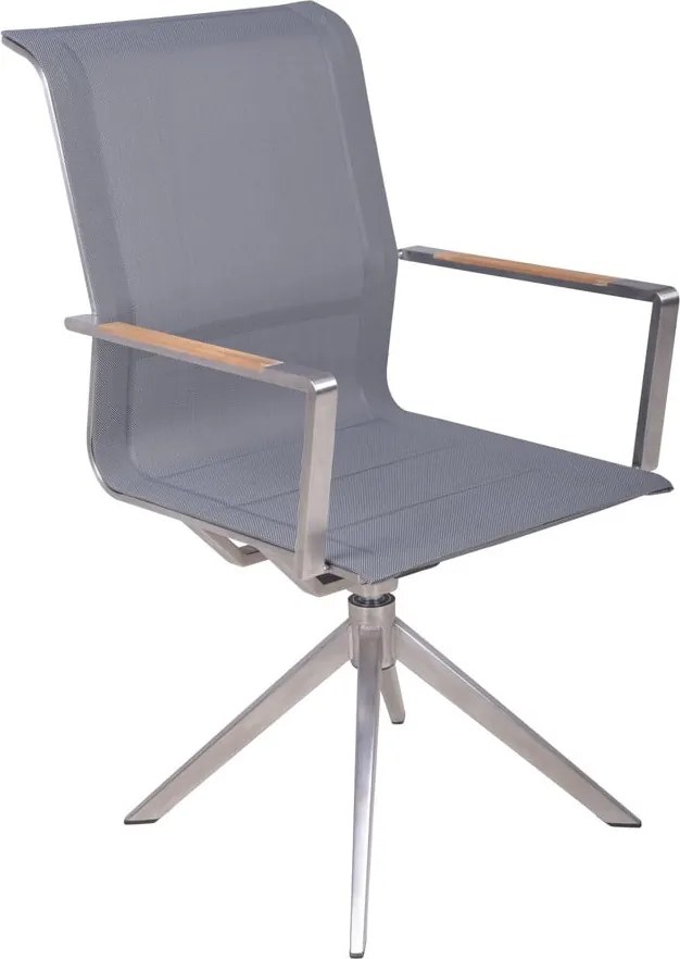 Sivá kovová záhradná stolička Salida – Garden Pleasure