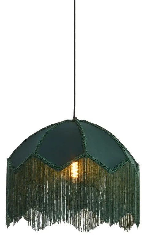 Závesné svietidlo v petrolejovej farbe s textilným tienidlom ø 40 cm Malacia – Light &amp; Living