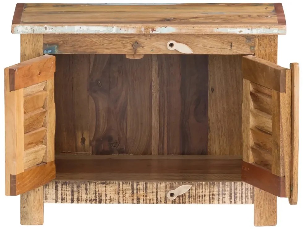 furniture-nabytek.cz - Masivní lavička Wakefield z recyklovaného dřeva, lakovaná, vícebarevná