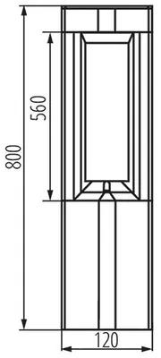 Vonkajšie stĺpikové svietidlo Kanlux 36550 PEVO GX53 IP44 11W 80 cm farba grafitu