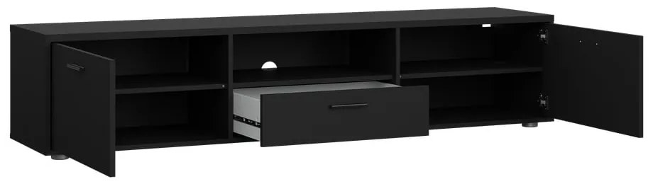 Čierny TV stolík 177x38 cm Media – Tvilum