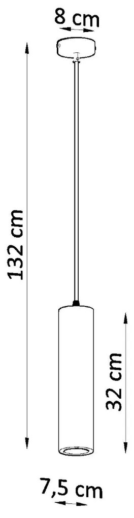 Závesné svietidlo Nancy, 1x biele keramické tienidlo