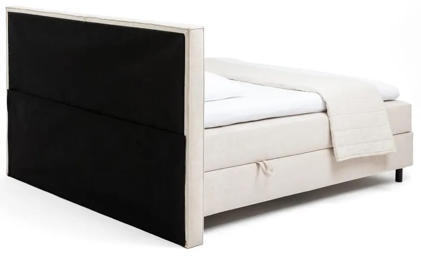 Béžová boxspring posteľ s úložným priestorom 160x200 cm Elva Bold – Bonami Selection