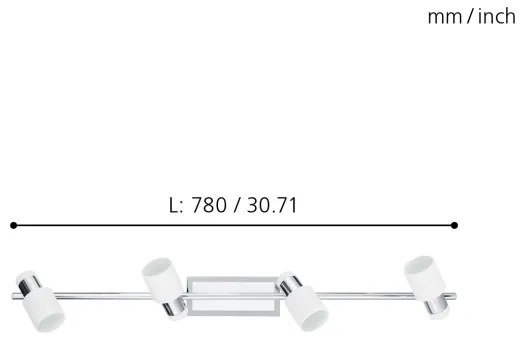 Eglo 92087 - LED bodové svietidlo DAVIDA 4xGU10-LED/5W/230V