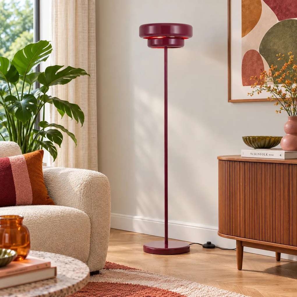 Retro stojaca lampa slivková 140 cm - Ophelia