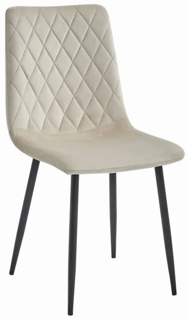 Set dvoch jedálenských stoličiek TURIN zamatové béžové