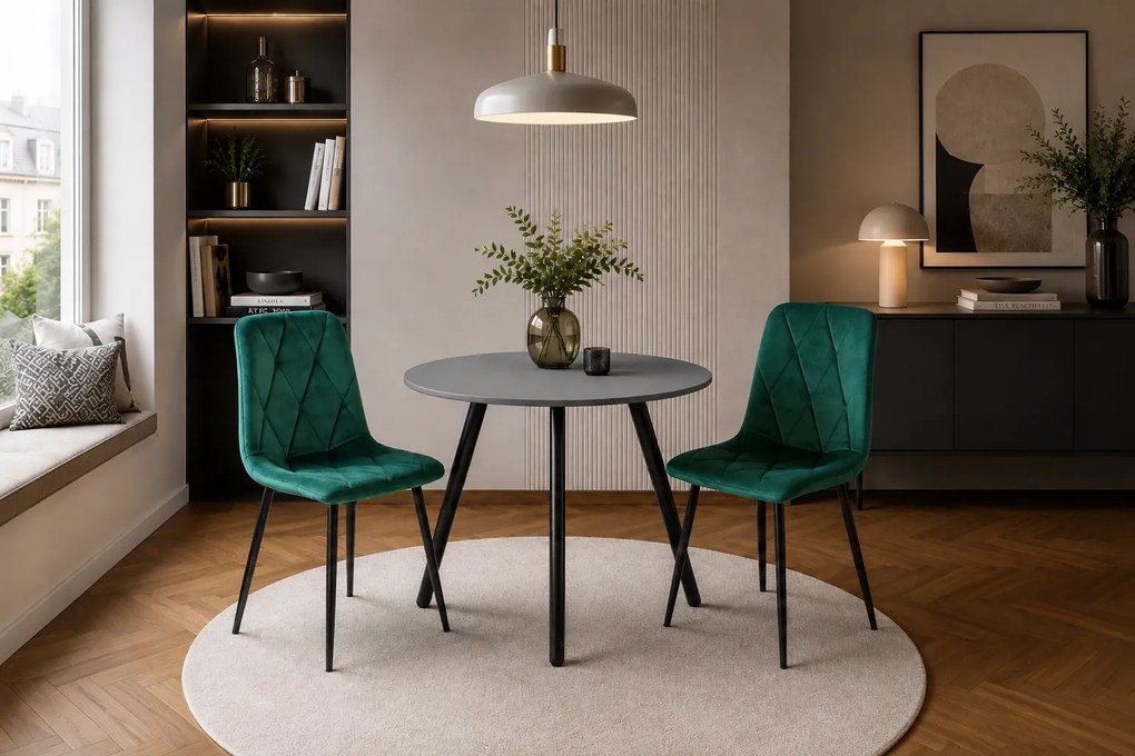 Stôl FUSION RONDO 1000 mm, sivá