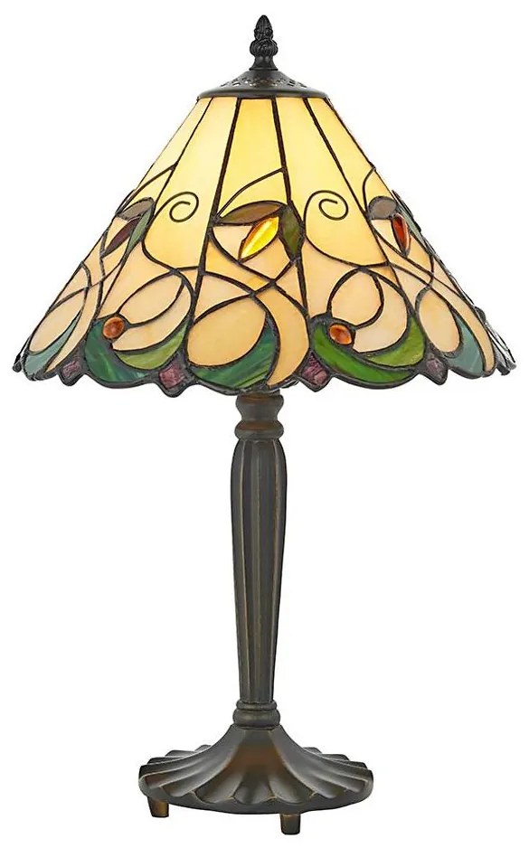 Endon 64195 - Stolová lampa Tiffany JAMELIA 1xE27/60W/230V priemer 31 cm