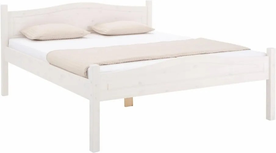 Biela posteľ z masívneho borovicového dreva Støraa Barney, 180 × 200 cm