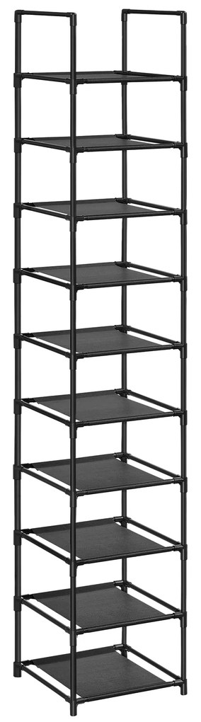 Botník s kovovým rámom ORDEN 173x33 cm, čierny