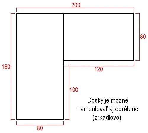 Výškovo nastaviteľný stôl OfficeTech Angle, 180 x 200 cm, biela podnož, dub