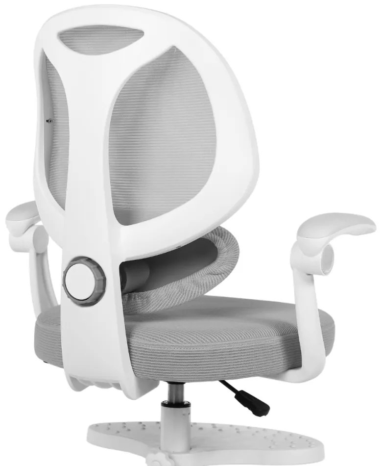 Detská otočná stolička Neoseat JUNI 009 s podnožou — látka, sivá