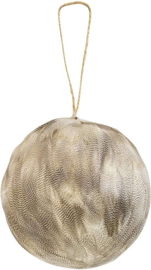 Dekorácie vianočné gule z kačacieho peria - Ø10cm