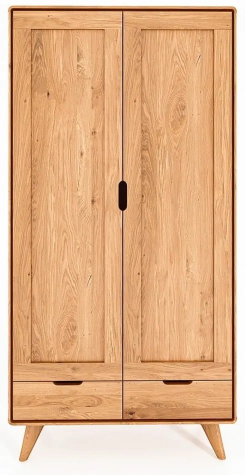 Šatníková skriňa z dubového dreva 90x180 cm Greg - The Beds