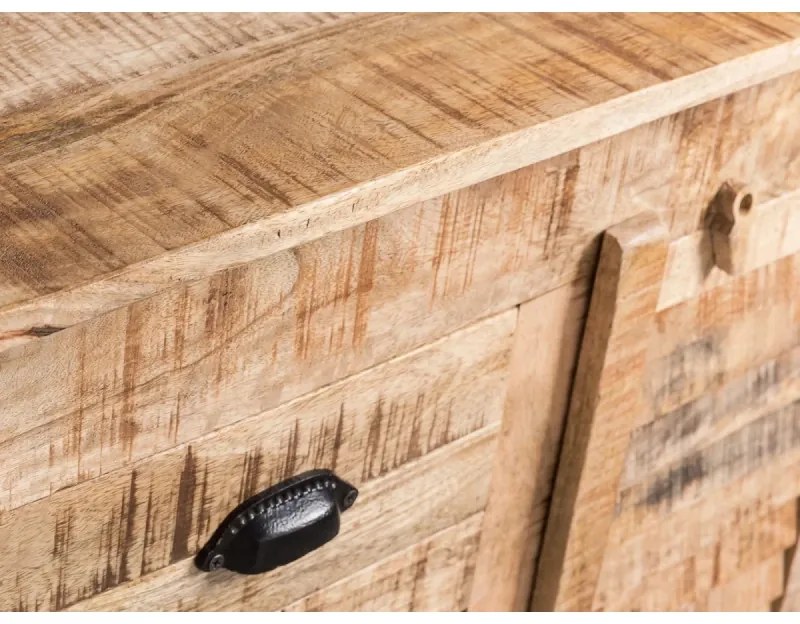 furniture-nabytek.cz - Masívna komoda Highboard Caribou z mangového dreva, lakovaná, prírodná farba