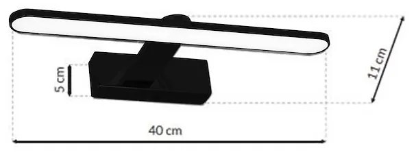 Nástenné LED svietidlo Splash, 1x LED 8w, 4000k, (40 cm), b