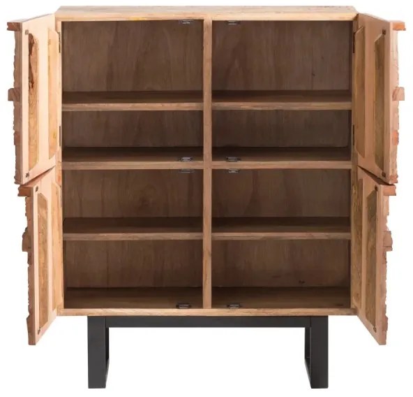 furniture-nabytek.cz - Masívna komoda Highboard v Grónsku z mangového dreva, lakovaná, hnedá