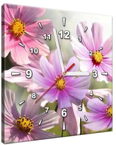 Obraz s hodinami Jemné kvety 30x30cm ZP1148A_1AI