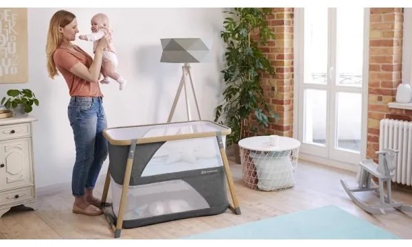 KINDERKRAFT - Cestovná postieľka 4v1 SOFI šedá