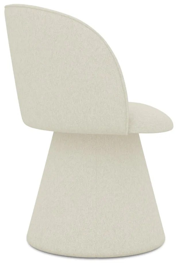Krémovobiele čalúnené jedálenské kreslo Maia – Makamii