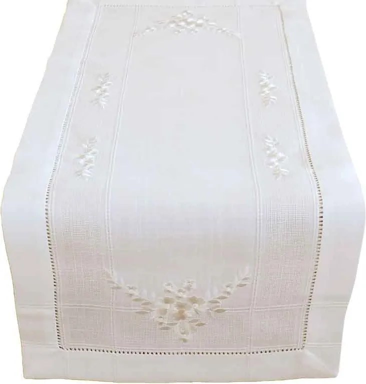 Obrus Biely kvet 40 × 90 cm