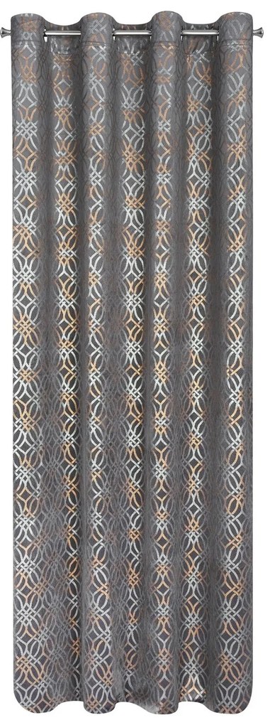 ZATEMŇOVACÍ ZÁVES NA KRÚŽKOCH ARETA 140X250 CM VZOROVANÁ
