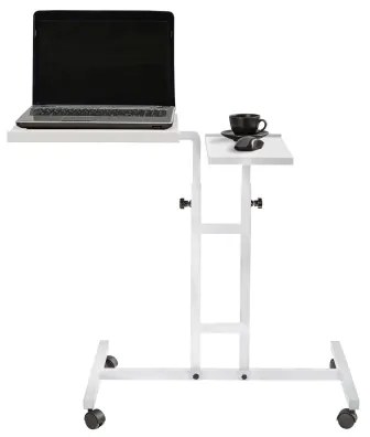 Polohovateľný stôl GLEN 87x67 cm biela