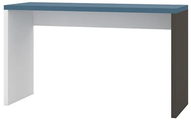 Písací stôl ASET YOUNG (03), 130x75x50, biela/sivá/modrá