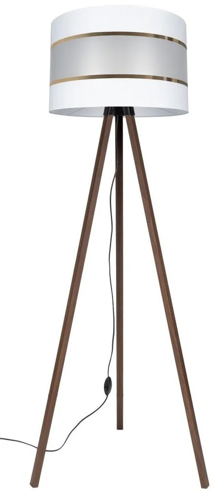 Stojacia lampa CORAL 1xE27/60W/230V hnedá/biela/zlatá