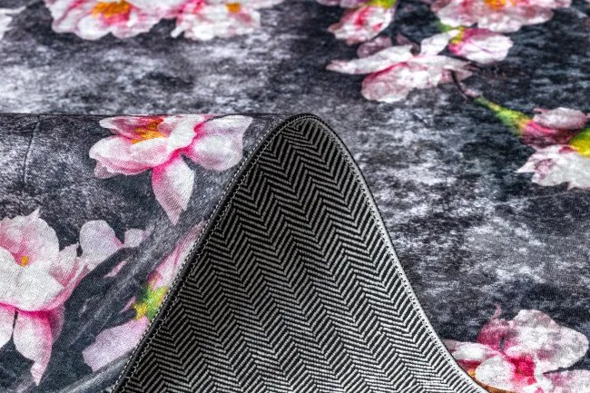 Protišmykový koberec / behúň ANDRE 28170 sivý / ružový