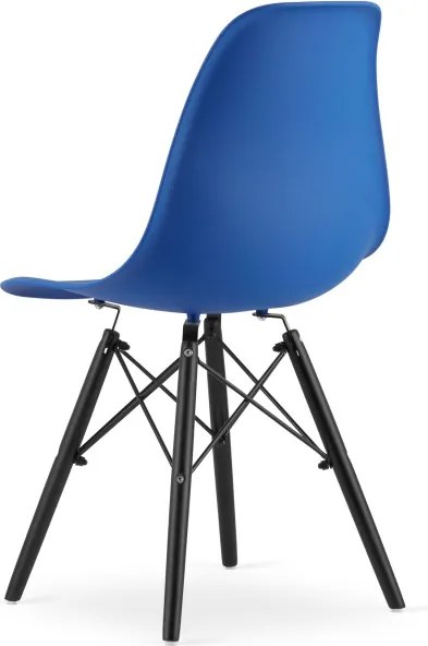 Set troch jedálenských stoličiek OSAKA modré (čierne nohy) (3ks)