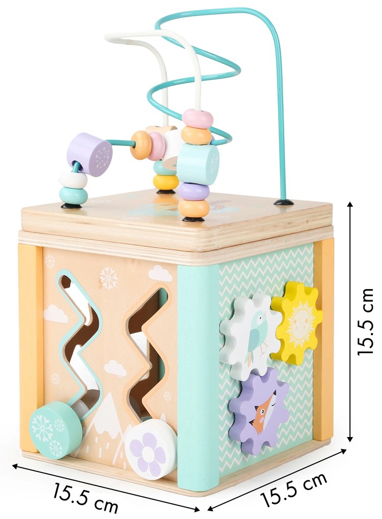 EcoToys Drevená edukačná kocka - triedička