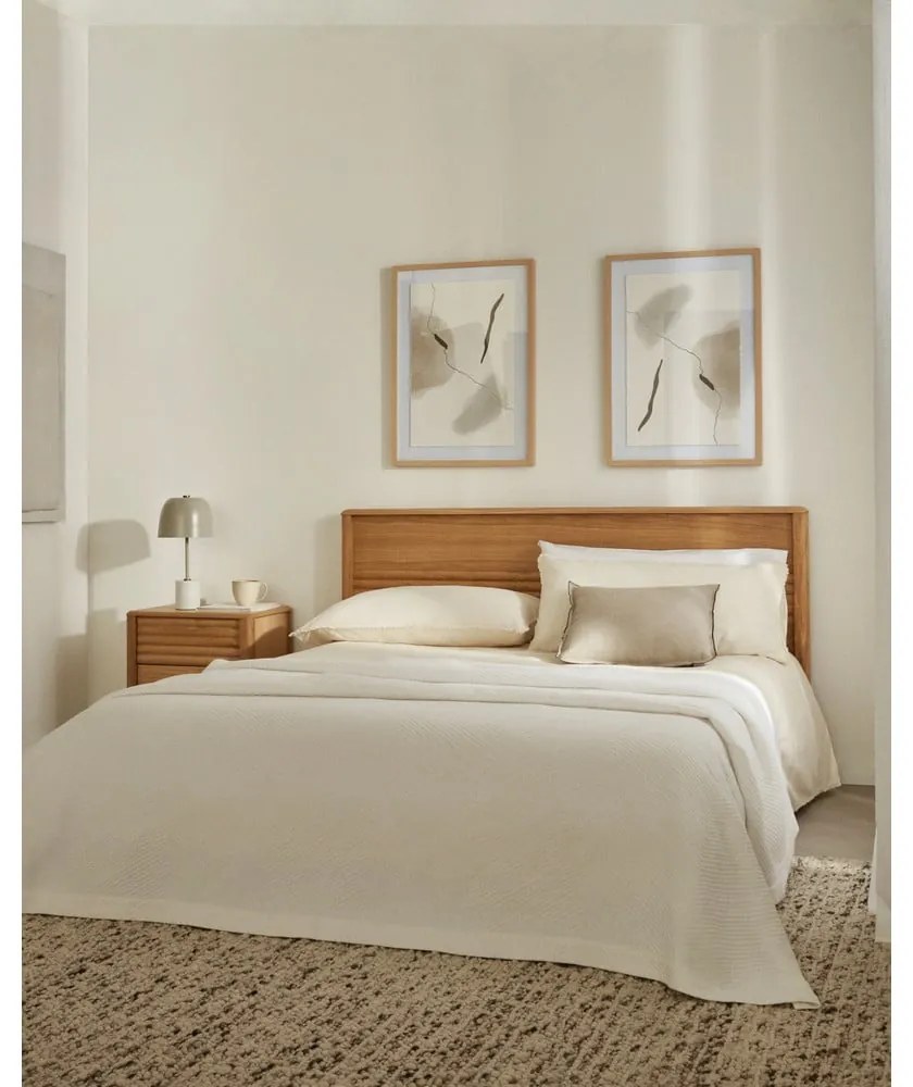 Dvojlôžková posteľ z dubového dreva s roštom v prírodnej farbe 160x200 cm Lenon – Kave Home