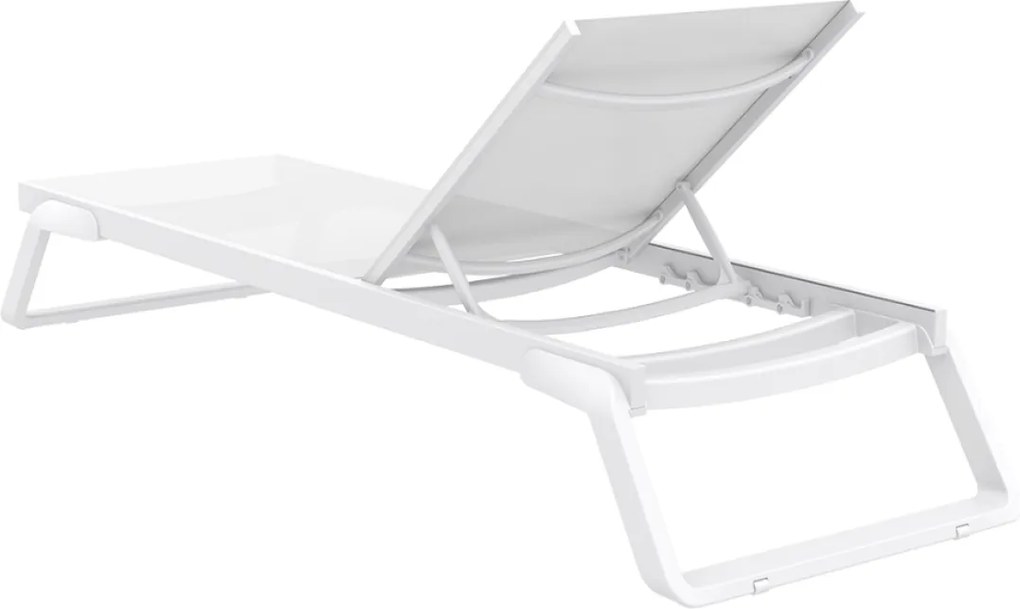 TROPIC záhradné lehátko white/taupe