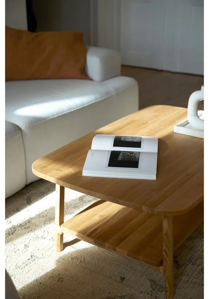 Konferenčný stolík z dubového dreva v prírodnej farbe 60x100 cm Twig – The Beds