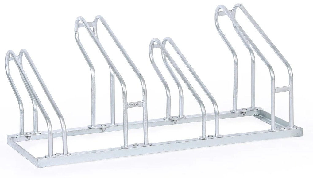 Stojan na bicykle na zem, dve šírky kolies 55 a 80 mm, 4 státia