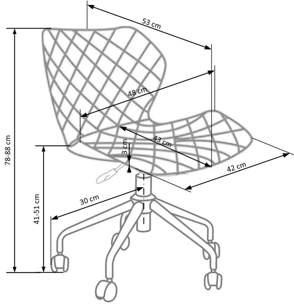 Halmar Detská stolička Matrix, čierna/ružová