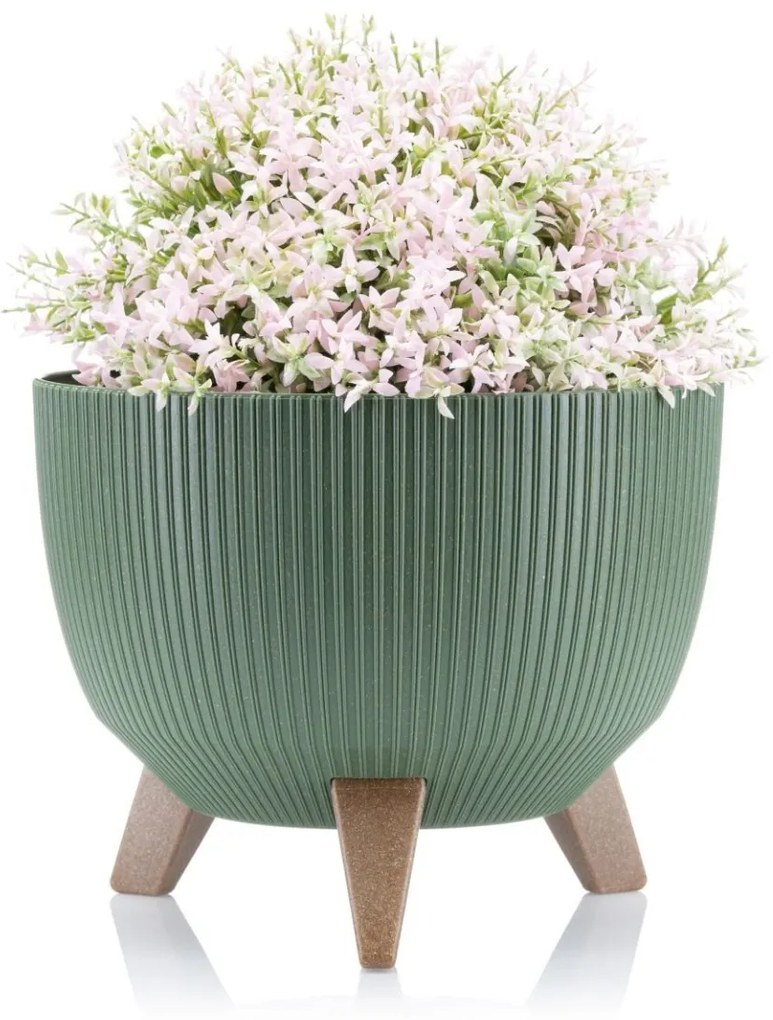 Kvetináč Rosa Linea 24x15 cm zelený