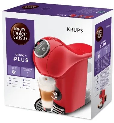 Krups - Kávovar na kapsule NESCAFÉ DOLCE GUSTO GENIO S PLUS 1500W červená
