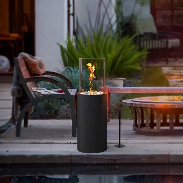 BIO krb ROMA 26,5x80,5 cm 2kW čierna + ochranný kryt