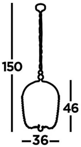 Searchlight 30216-5BK - Luster na reťazi SHOWER 5xE14/60W/230V čierna