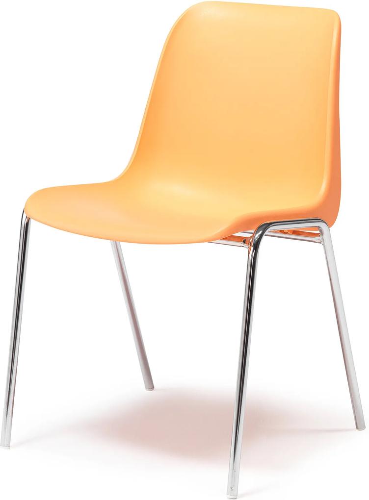 Plastová stolička Sierra, oranžová